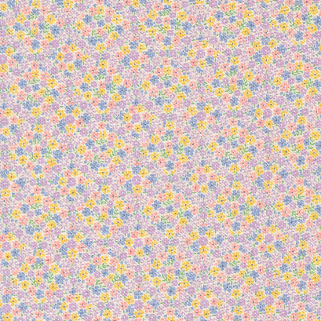 30s Playtime Cute Calico Pastel by Linzee McCray for Moda Fabrics 23374-22 scale