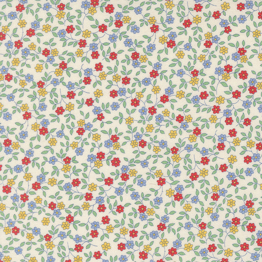 30s Playtime Blooming Vines Ditsy Primary by Linzee McCray for Moda Fabrics 23378-11