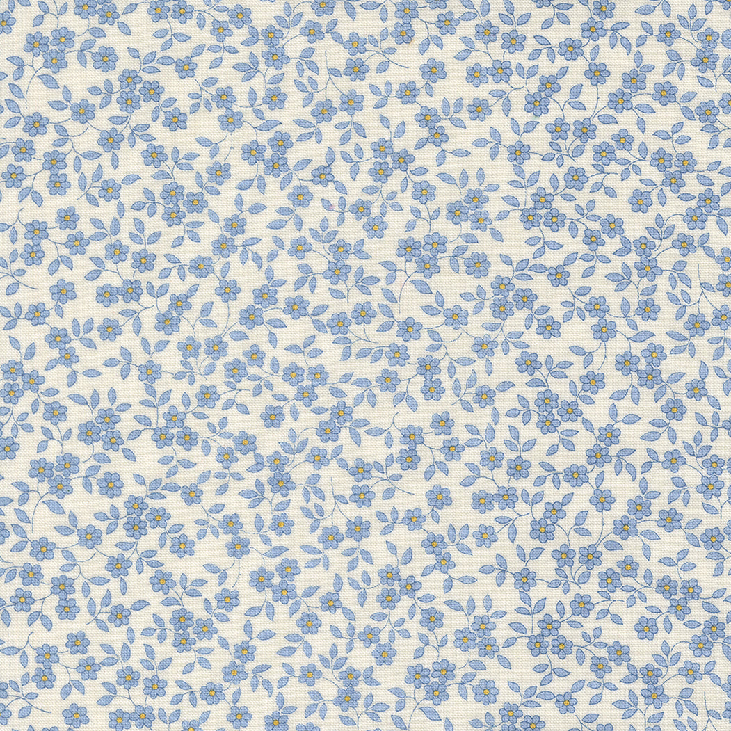 30s Playtime Blooming Vines Ditsy Sky by Linzee McCray for Moda Fabrics 23378-27