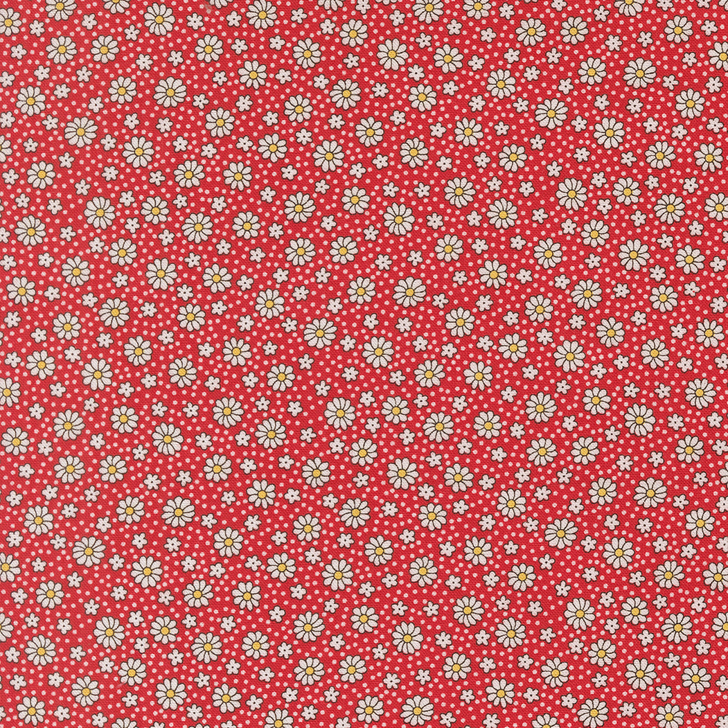 30s Playtime Dotty Daisy Ditsy Dots Scarlet by Linzee McCray for Moda Fabrics 23379-14