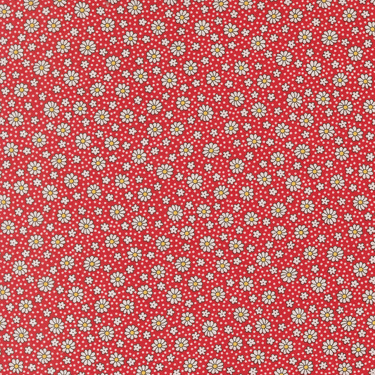 30s Playtime Dotty Daisy Ditsy Dots Scarlet by Linzee McCray for Moda Fabrics 23379-14