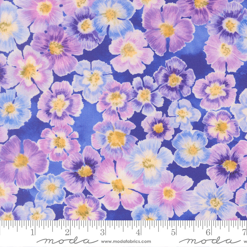 Delphinium Auricula Florals AGAPANTHUS by Janet Clare for Moda 24650-15 scale