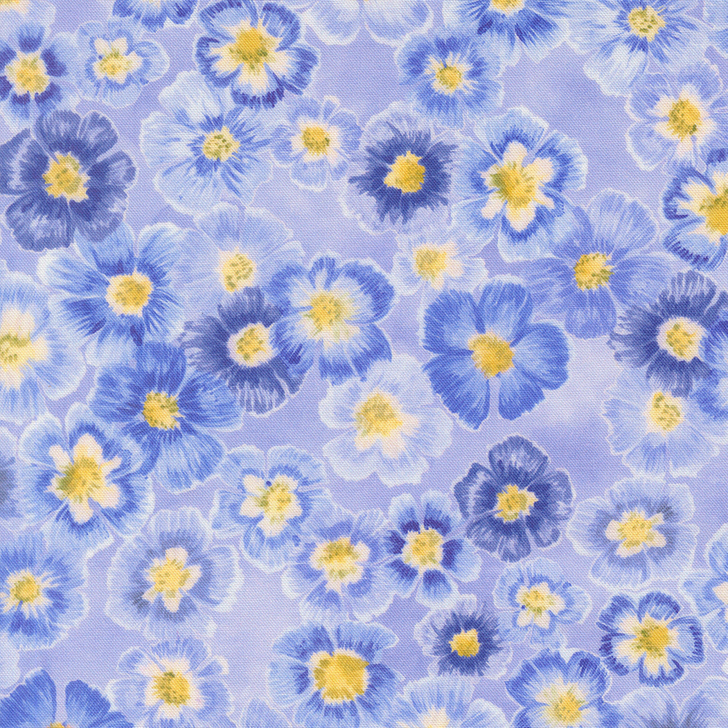 Delphinium Auricula Florals BLUEBELL by Janet Clare for Moda 24650-13