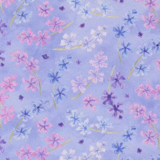 Delphinium Lilac Florals BLUEBELL by Janet Clare for Moda 24651-13