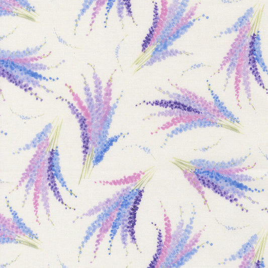 Delphinium Larkspur Florals SNOWDROP by Janet Clare for Moda 24652-11