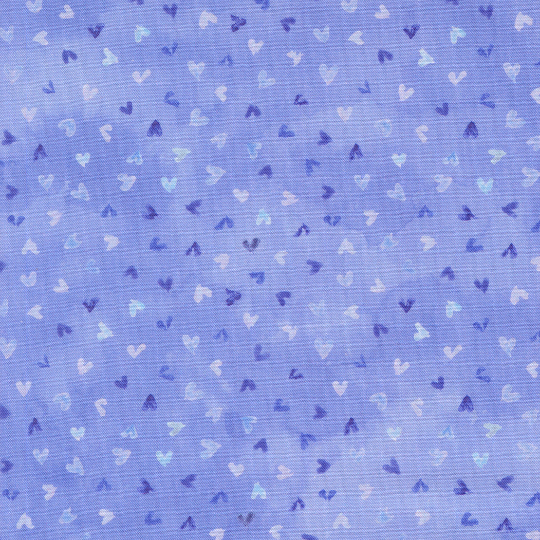 Delphinium Light Hearts Blenders BLUEBELL by Janet Clare for Moda 24653-14