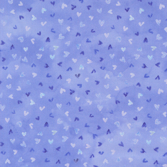 Delphinium Light Hearts Blenders BLUEBELL by Janet Clare for Moda 24653-14