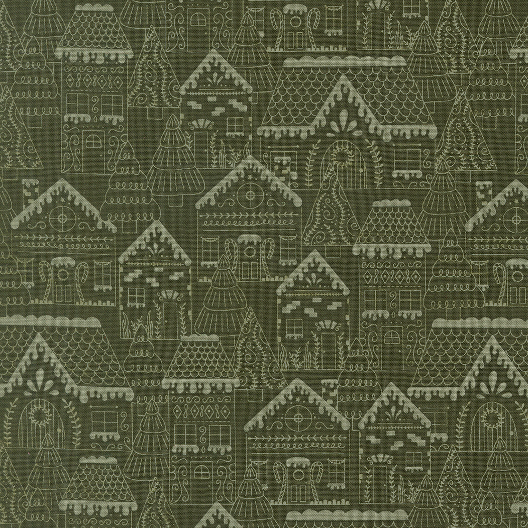 Gingerbread Lane Gingerbread Lane Landscape and Nature Pine  by Kileys Quilt Room for Moda Fabrics 26150-15