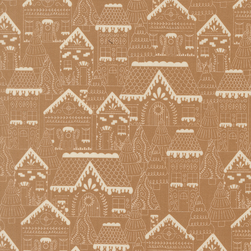 Gingerbread Lane Gingerbread Lane Landscape and Nature Cocoa by Kileys Quilt Room for Moda Fabrics 26150-22