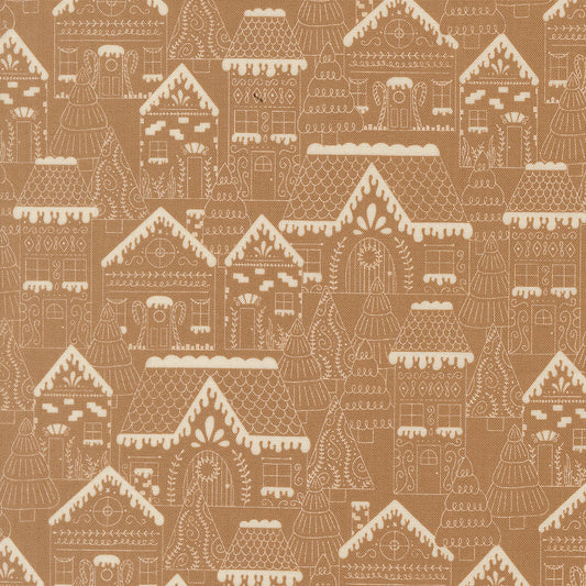 Gingerbread Lane Gingerbread Lane Landscape and Nature Cocoa by Kileys Quilt Room for Moda Fabrics 26150-22