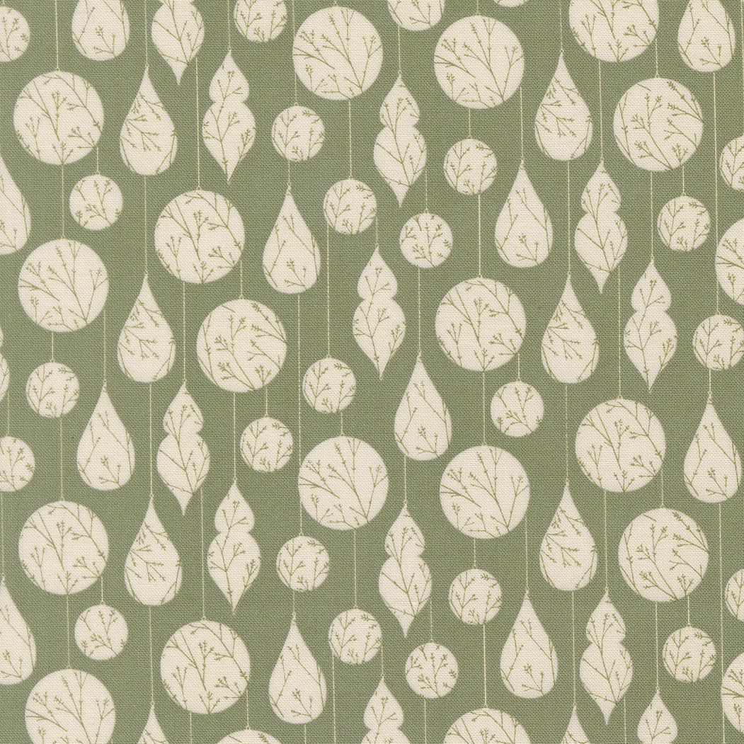 Gingerbread Lane Crystal Ornaments Novelty Mistletoe by Kileys Quilt Room for Moda Fabrics 26151-13
