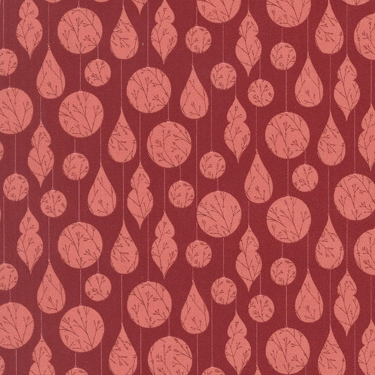 Gingerbread Lane Crystal Ornaments Novelty Cranberry by Kileys Quilt Room for Moda Fabrics 26151-18