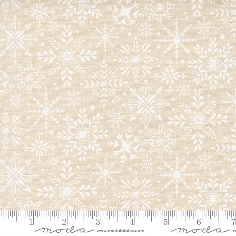 Gingerbread Lane Blizzard Christmas Snowflake Sugar by Kileys Quilt Room for Moda Fabrics 26153-11 scale