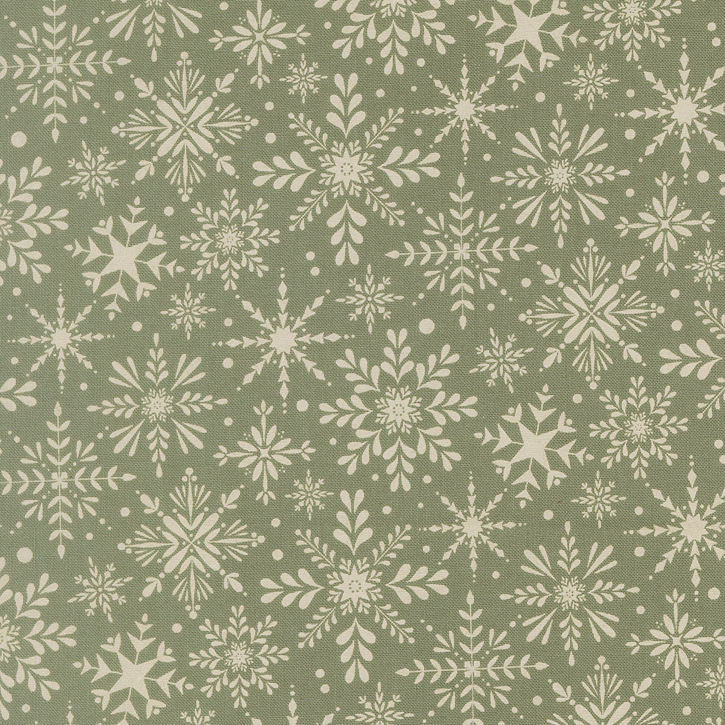 Gingerbread Lane Blizzard Christmas Snowflake Mistletoe by Kileys Quilt Room for Moda Fabrics 26153-13