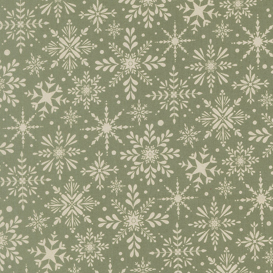 Gingerbread Lane Blizzard Christmas Snowflake Mistletoe by Kileys Quilt Room for Moda Fabrics 26153-13
