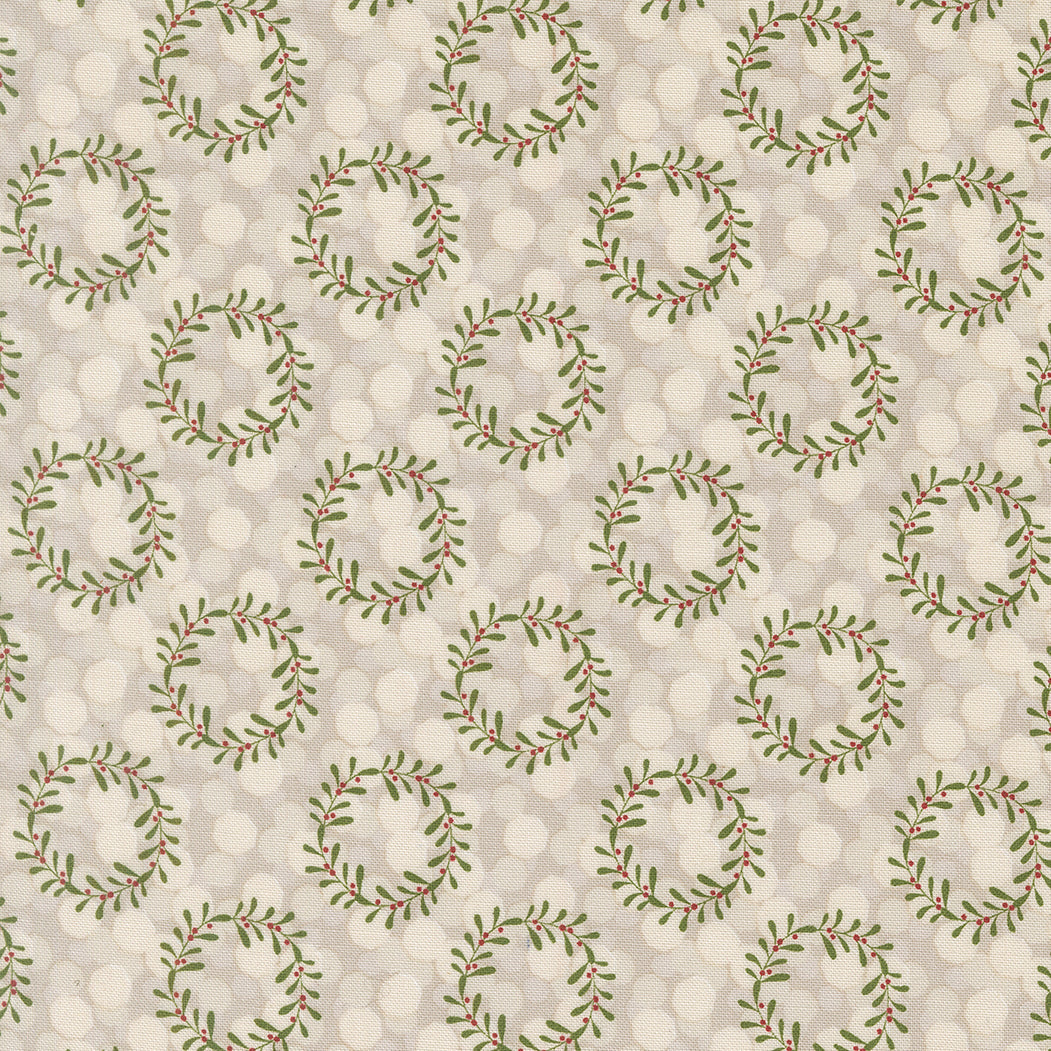 Gingerbread Lane Glittering Lights Blenders Wreaths Frost by Kileys Quilt Room for Moda Fabrics 26155-12