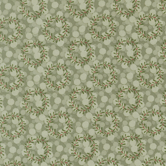 Gingerbread Lane Glittering Lights Blenders Wreaths Mistletoe by Kileys Quilt Room for Moda Fabrics 26155-13