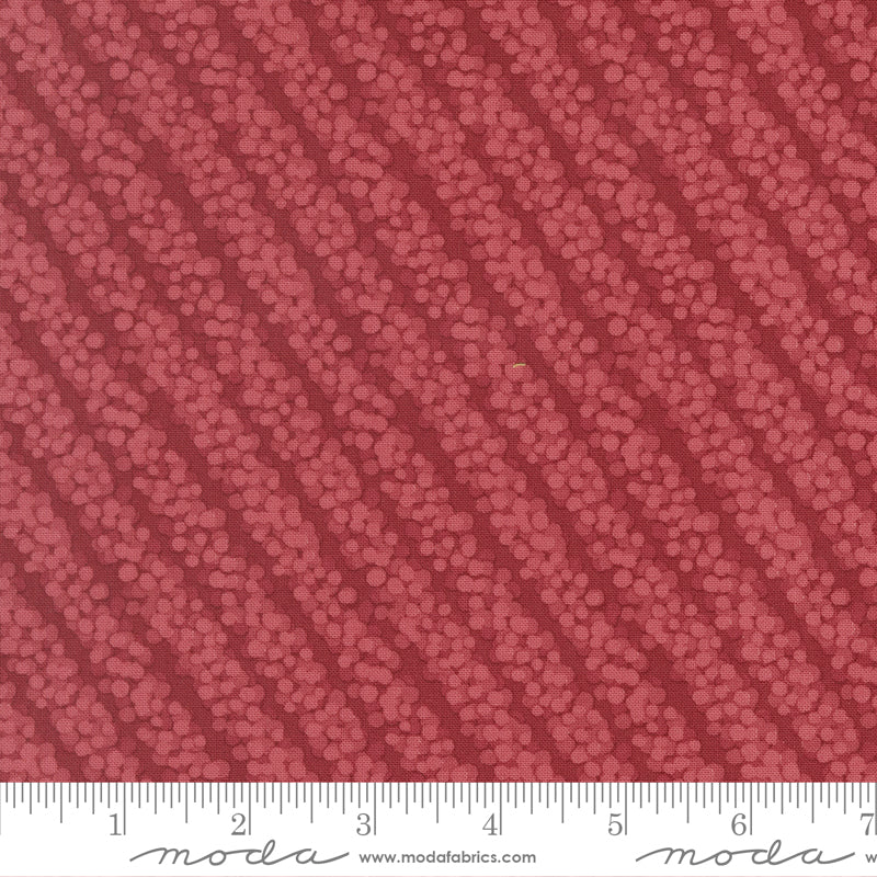 Gingerbread Lane Flowing Forest Stripes Cranberry by Kileys Quilt Room for Moda Fabrics 26156-18 scale