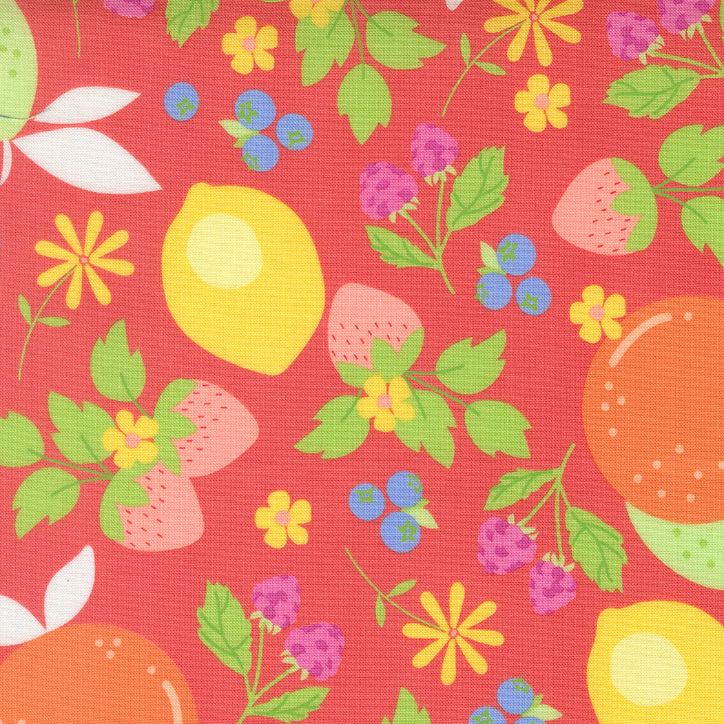 Fruit Salad Mixed Fruits Novelty FLAMINGO by Corey Yoder for Moda 29240-12