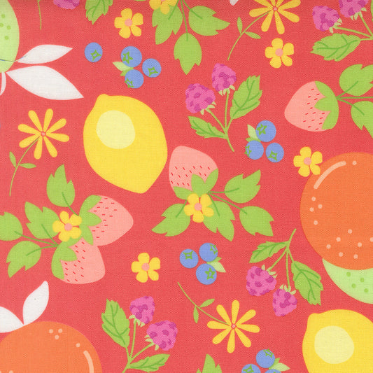 Fruit Salad Mixed Fruits Novelty FLAMINGO by Corey Yoder for Moda 29240-12