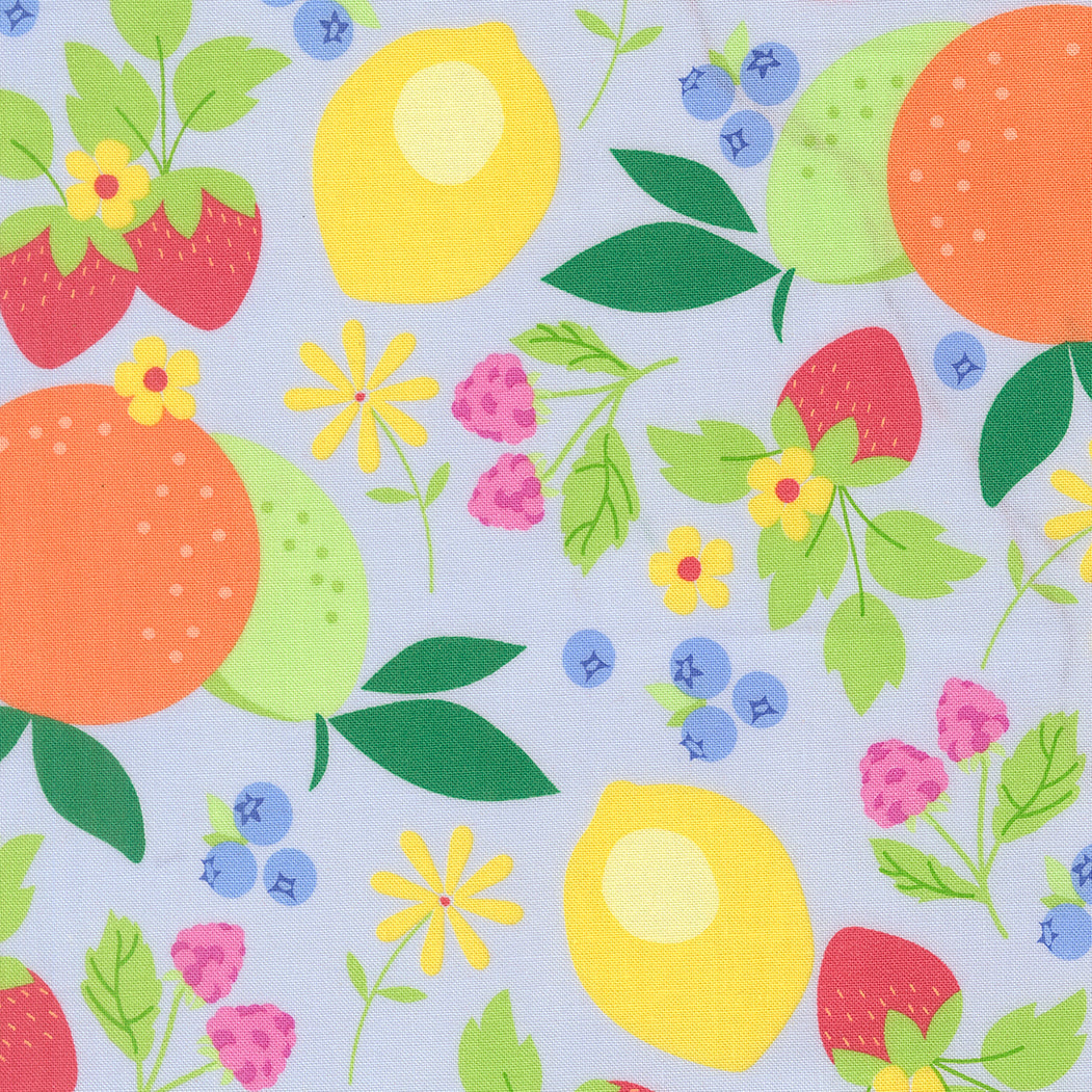 Fruit Salad Mixed Fruits Novelty LIGHT BLUE by Corey Yoder for Moda 29240-22