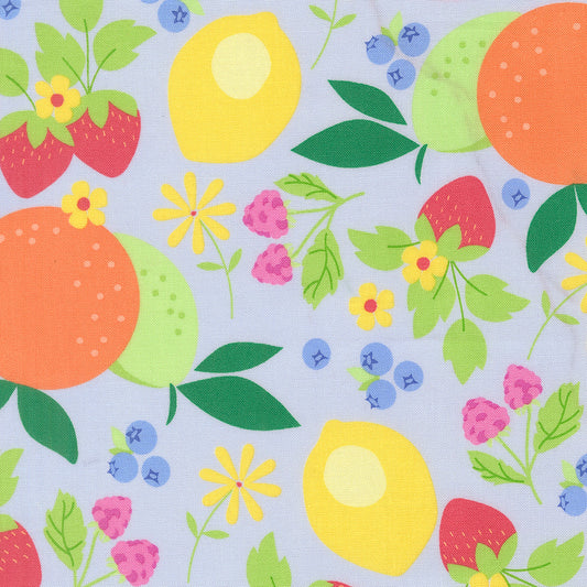 Fruit Salad Mixed Fruits Novelty LIGHT BLUE by Corey Yoder for Moda 29240-22