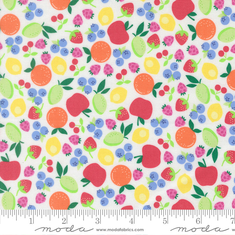 Fruit Salad Fruit Cup Novelty OFF WHITE by Corey Yoder for Moda 29242-11 scale