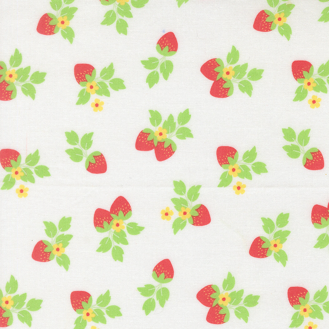 Fruit Salad Strawberries Novelty OFF WHITE by Corey Yoder for Moda 29243-11