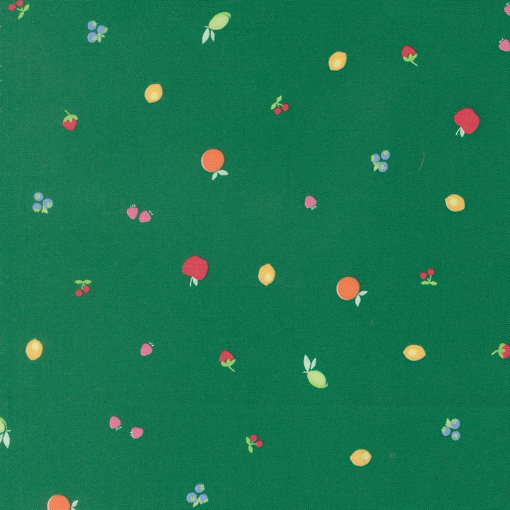 Fruit Salad Fruit Snack Blenders Small Fruit Dot EMERALD by Corey Yoder for Moda 29244-21