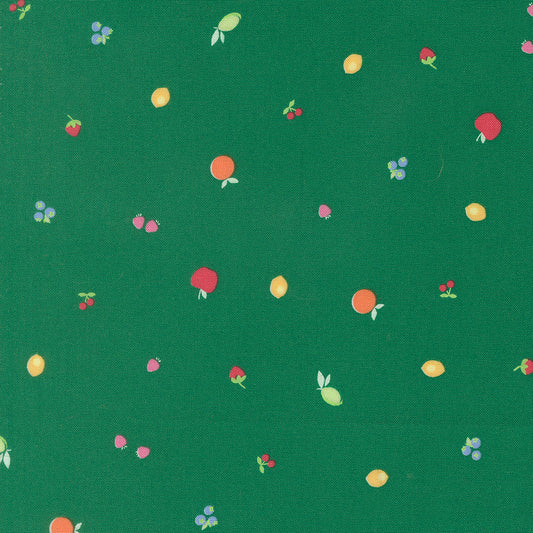 Fruit Salad Fruit Snack Blenders Small Fruit Dot EMERALD by Corey Yoder for Moda 29244-21