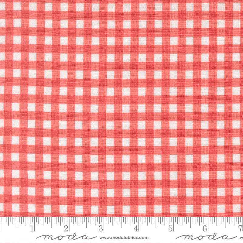Fruit Salad Gingham Checks and Plaids FLAMINGO by Corey Yoder for Moda 29245-12 scale