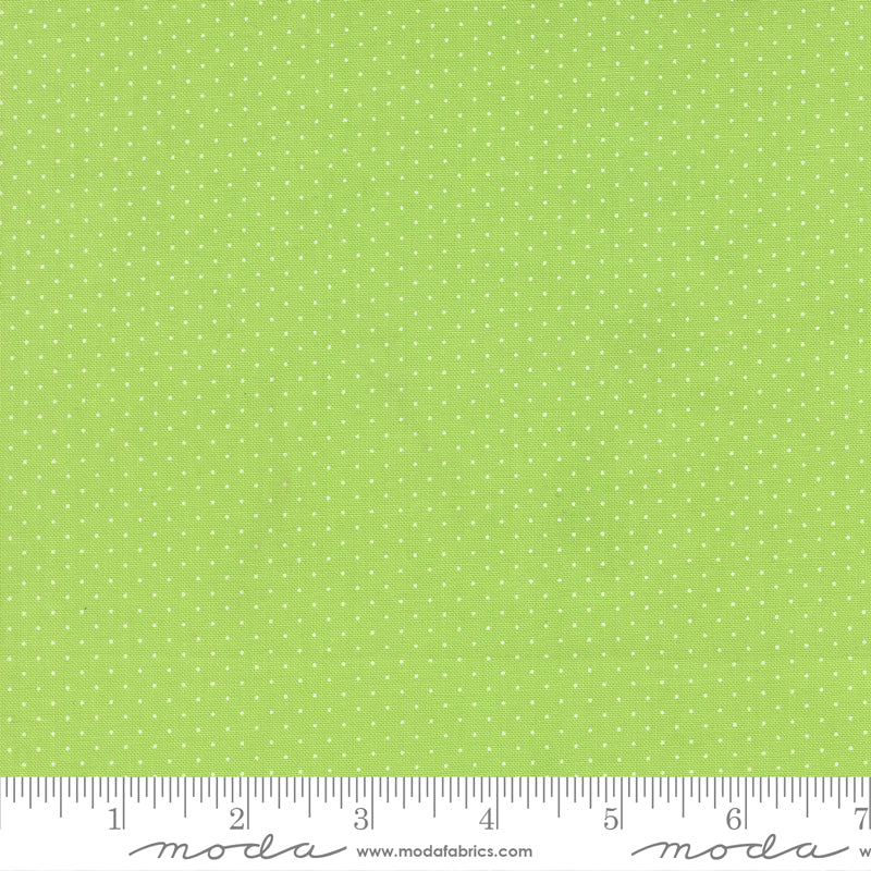 Fruit Salad Pin Dot Dots LIME by Corey Yoder for Moda 29247-19 scale