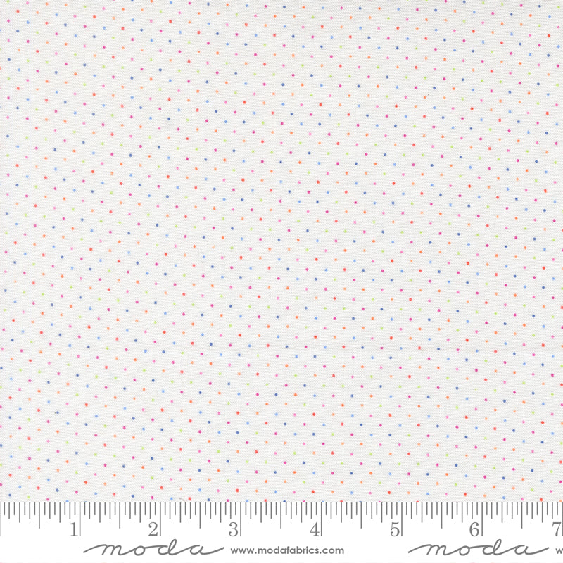 Fruit Salad Pin Dot Dots OFF WHITE by Corey Yoder for Moda 29247-31 scale