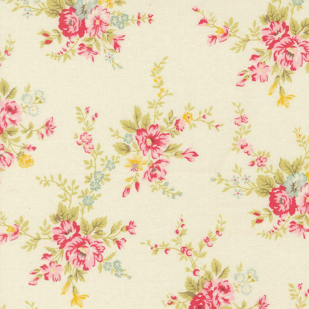 Lyda Rose PORCELAIN Main Floral Florals yardage
