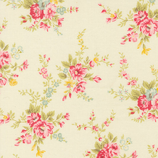 Lyda Rose PORCELAIN Main Floral Florals yardage