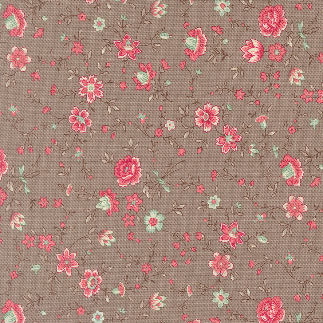Lyda Rose STONE Floral Vines yardage