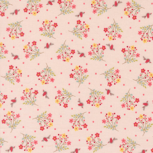 Lyda Rose PINK Tossed Floral Bouquet yardage