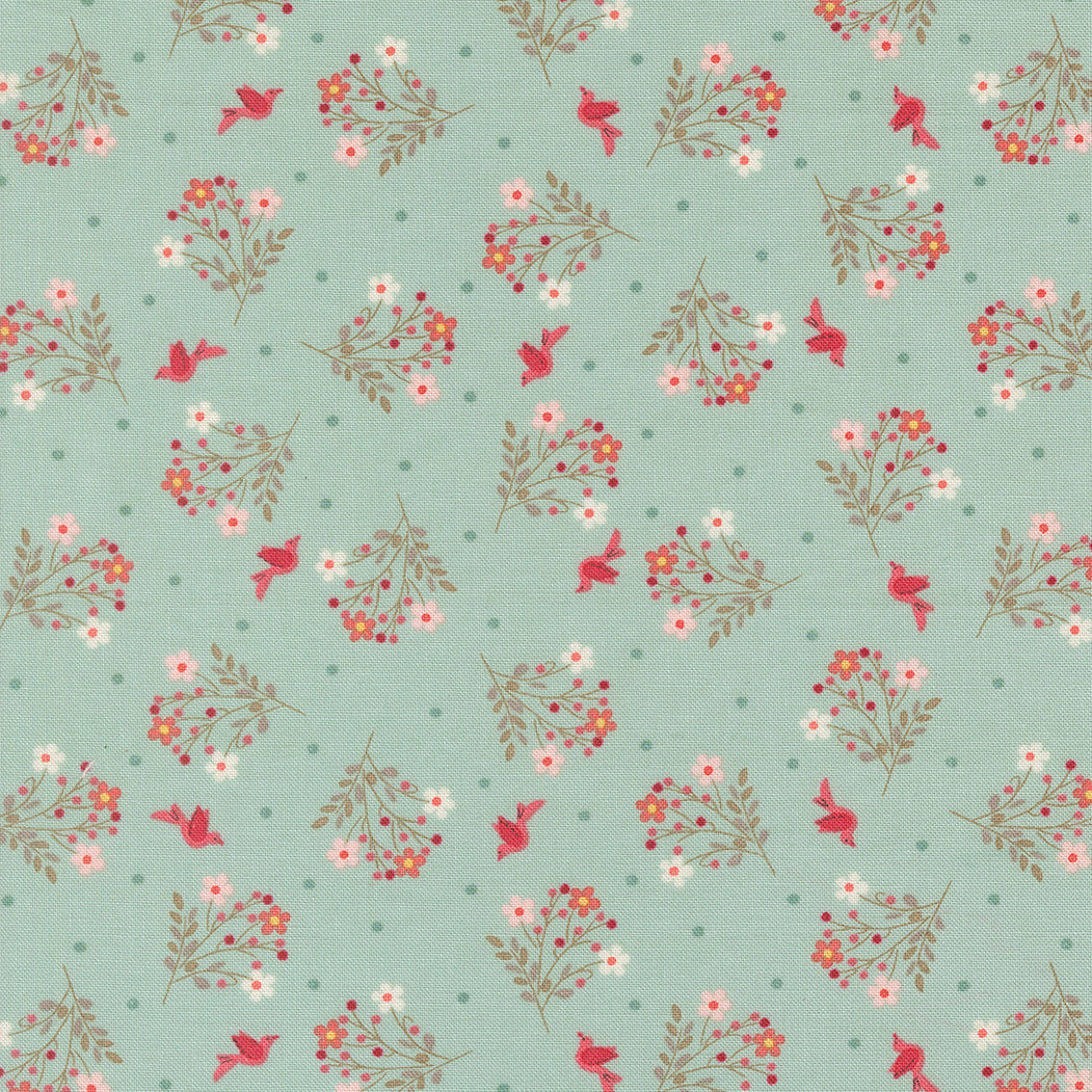 Lyda Rose SKY Tossed Floral Bouquet yardage