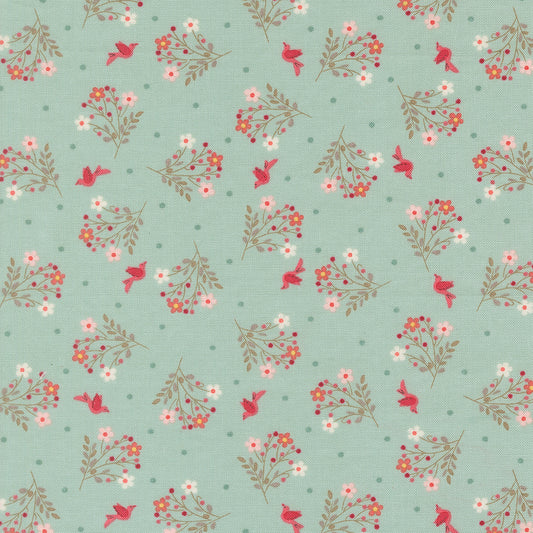 Lyda Rose SKY Tossed Floral Bouquet yardage