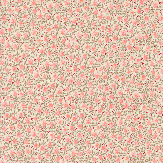 Lyda Rose PORCELAIN PINK Wild Rose Florals yardage