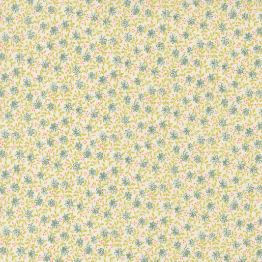Lyda Rose PORCELAIN SKY Wild Rose Florals yardage