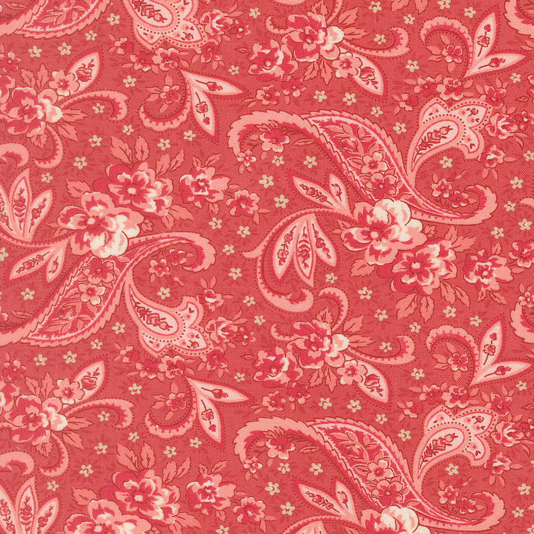 Petals And Polka Dots Pretty Paisley Tea Rose by Bunny Hill Designs for Moda Fabrics 3081-17