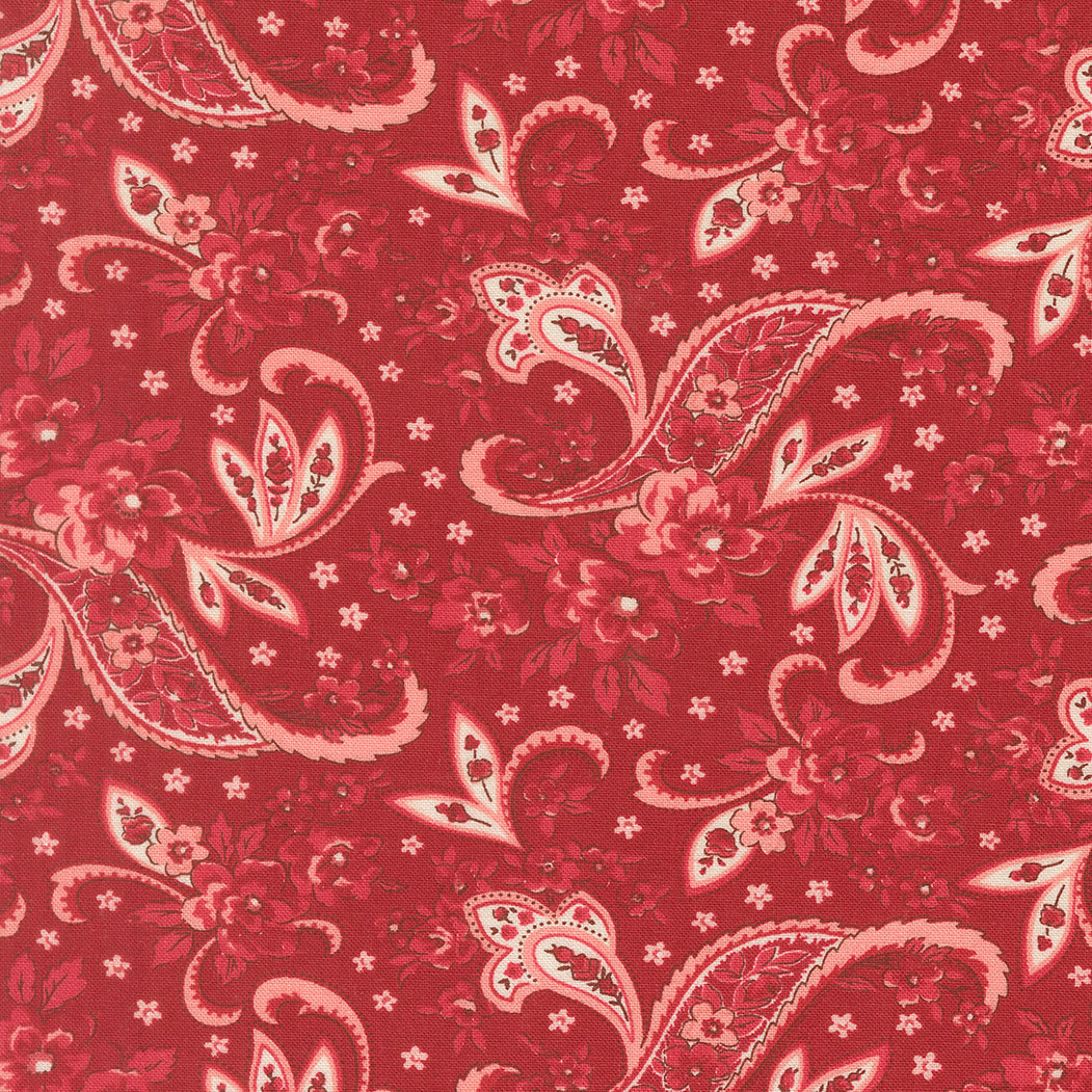 Petals And Polka Dots Pretty Paisley Rose by Bunny Hill Designs for Moda Fabrics 3081-20