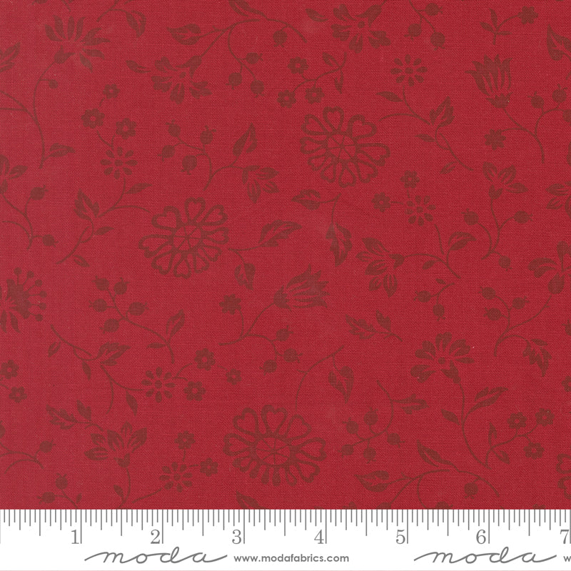 Petals And Polka Dots Fleurs Florals Rose by Bunny Hill Designs for Moda Fabrics 3082-20 scale
