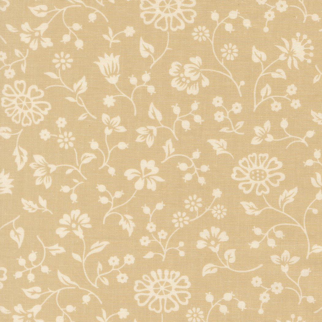 Petals And Polka Dots Fleurs Florals Linen by Bunny Hill Designs for Moda Fabrics 3082-13