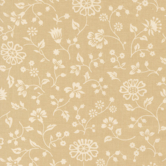 Petals And Polka Dots Fleurs Florals Linen by Bunny Hill Designs for Moda Fabrics 3082-13