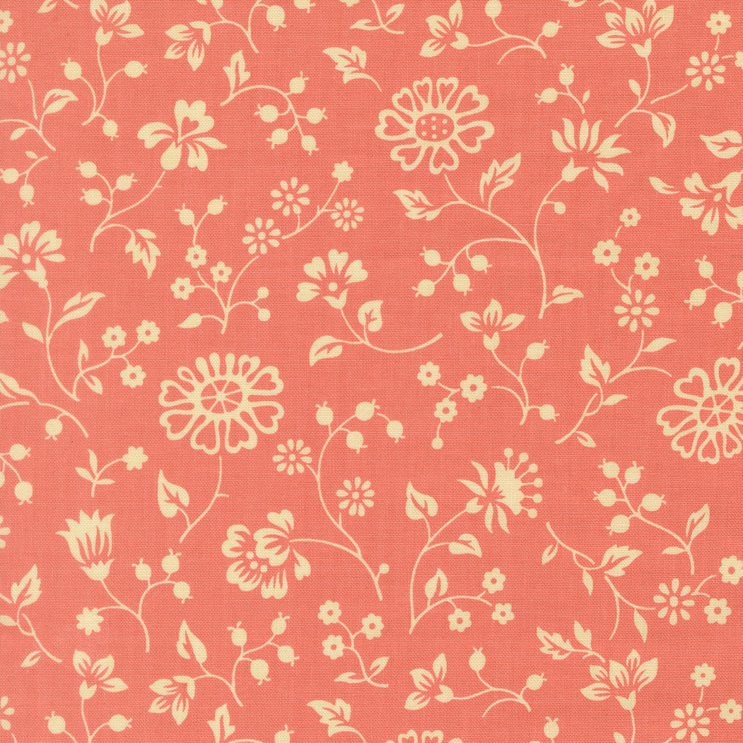 Petals And Polka Dots Fleurs Florals Berry by Bunny Hill Designs for Moda Fabrics 3082-16