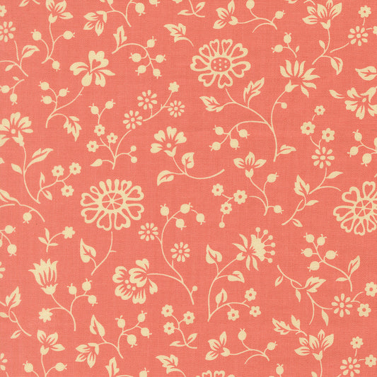 Petals And Polka Dots Fleurs Florals Berry by Bunny Hill Designs for Moda Fabrics 3082-16