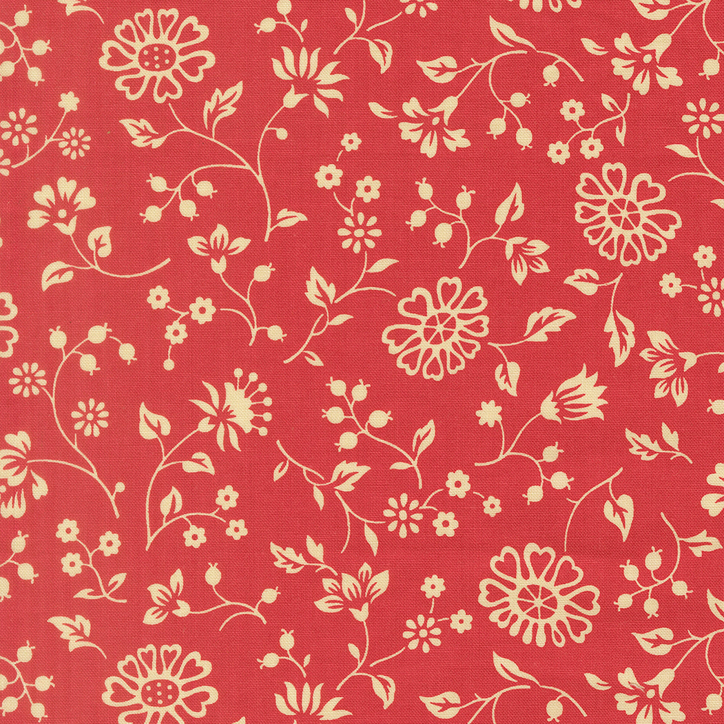 Petals And Polka Dots Fleurs Florals Tea Rose by Bunny Hill Designs for Moda Fabrics 3082-18