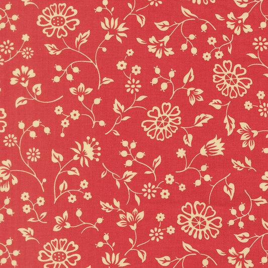 Petals And Polka Dots Fleurs Florals Tea Rose by Bunny Hill Designs for Moda Fabrics 3082-18